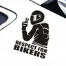 Respekt Biker Aufkleber Motorrad Aufkleber Respekt für Biker reflektierende Auto Aufkleber Moto Auto