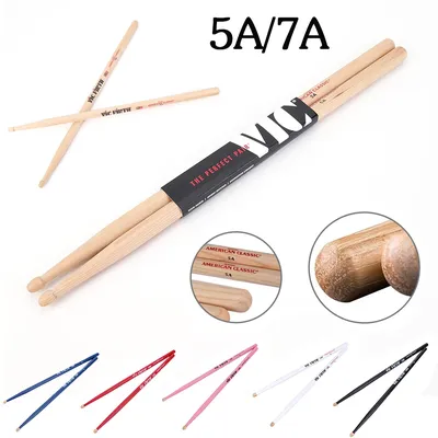 1 Paar 5a/7a Drumsticks Mallets Jazz Drum Sticks Percussion konsistentes Gewicht und Pitch American Hickory Classic Drum Sticks