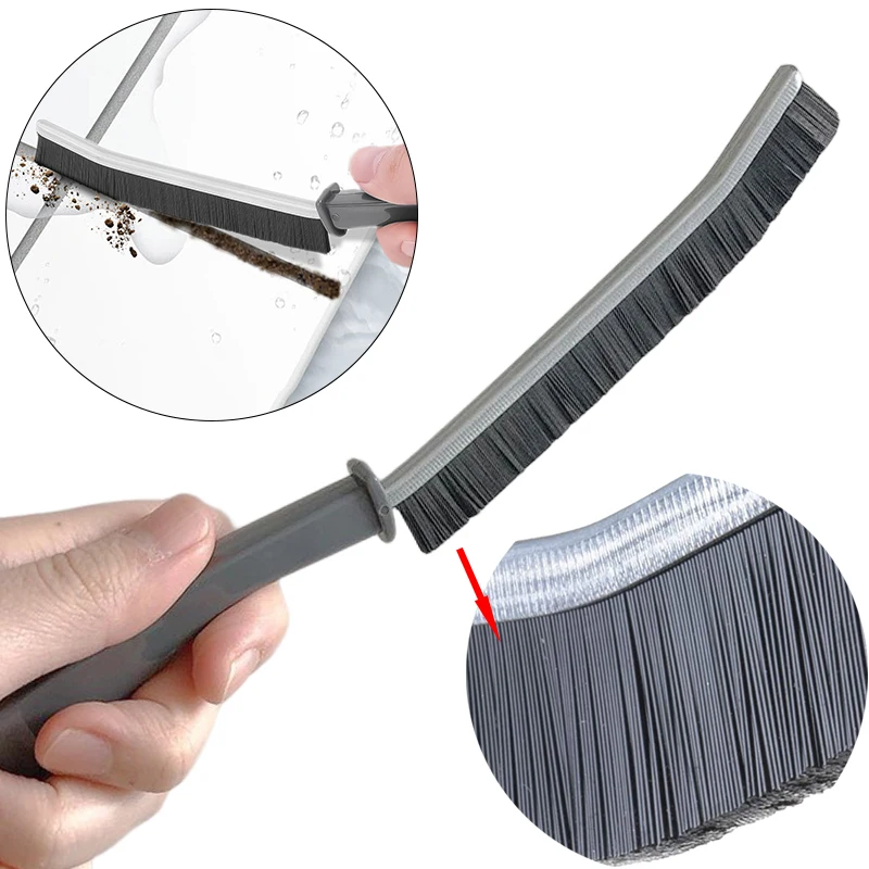2Pcs Langlebige Mörtel Reiniger Pinsel Haushalt Fliesen Gelenke Wäscher Steife Borsten Kleine Fliesen Mörtel Lücke Reinigung Pinsel für Boden auto Image