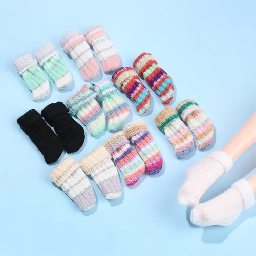 1/3 puppe Socken Mode Streifen Blyth Puppe Stocking Geeignet Für Licca Azon Momoko OB11 1/6 BJD