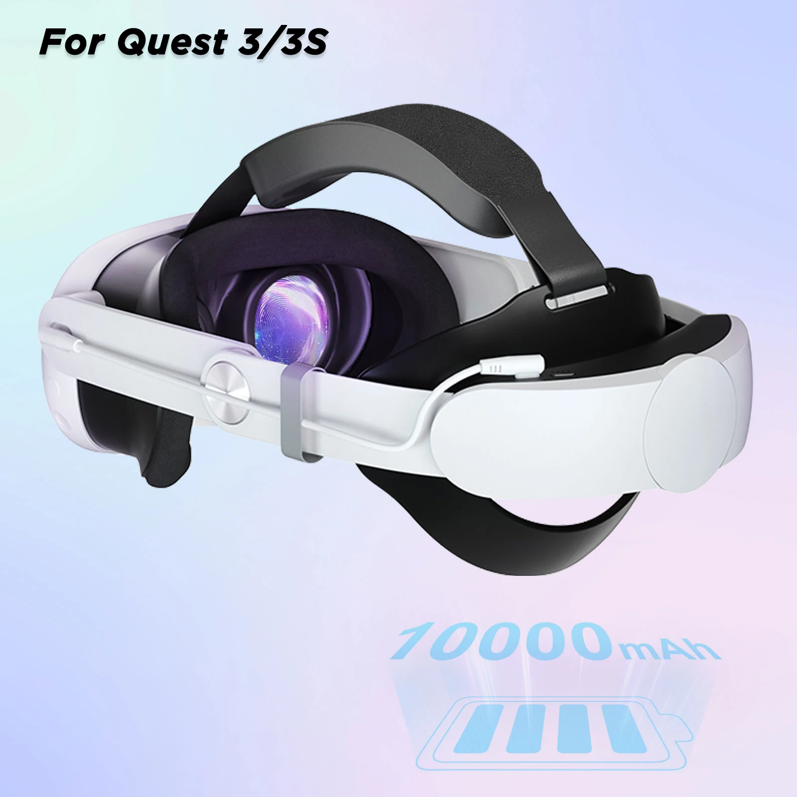 Kopfband 10000 mAh Akku für Meta Quest 3/Quest 3S VR Headset Elite Strap Ersatz Verbessern Komfort PD18W Schnellladung Image