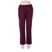 White House Black Market Khaki Pant Boot Cut Boot Cut: Burgundy Print Bottoms - Women's Size 8