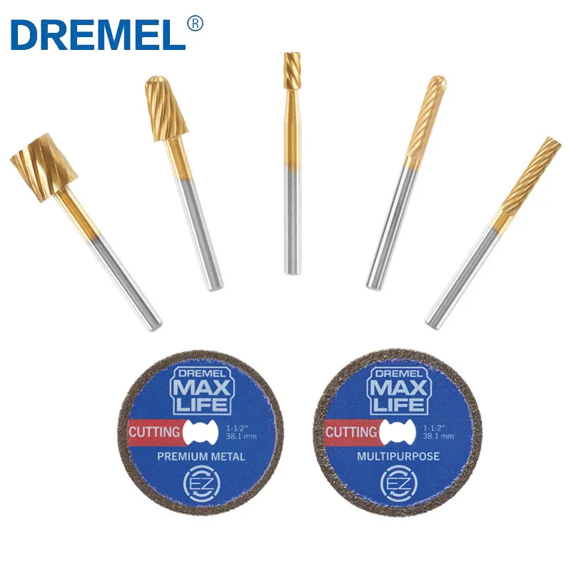 Dremel Max Life Drehwerkzeug-Zubehör-Set EZ506HP EZ545HP Diamant-Trennrad und 115 PS 117 PS 194 PS 9901 PS 9903 PS Schnitzbit Image