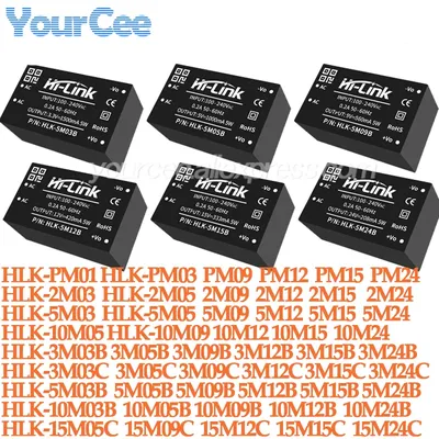 AC-DC-Isolation, Spannungsstabilisierung, 3 W, 5 W, 10 W, 15 W, 220 V bis 5 V/3,3 V/9 V/12 V/15 V/24 V, Leistungsmodul HLK-PM01 PM03 PM09 PM12 PM15 Image