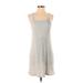 American Eagle Outfitters Casual Dress - Slip dress: Gray Solid Dresses - Women's Size Small