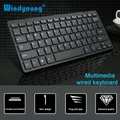 Ultra dünne kabel gebundene Tastatur USB 2 0 Mini Multimedia 78 Tasten PC Laptop Gaming Tastatur mit