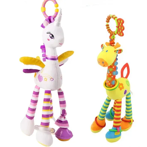 Entzückende Giraffen-Mobil glocke: beruhigendes Plüsch-Beiß spielzeug zur Beruhigung von Babys