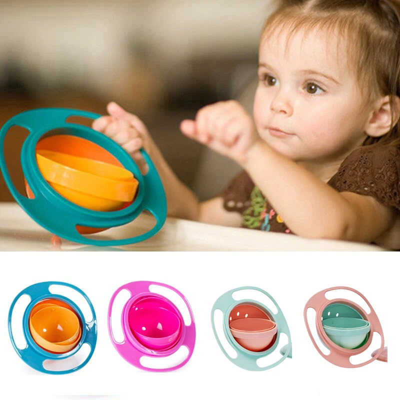 Universal Gyro Schüssel Kinder Rotary Balance Neuheit Gyro 360 Drehen Auslaufsicher Fütterung Gerichte Baby Training Rotary Balance Spielzeug Image
