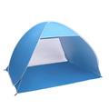 FZFLZDH Beach Tent Pop Up Sun Shelter Tent Big Automatic Sun Umbrella 2-3 Person Fishing Beach Shelter Blue
