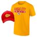 Men's Fanatics Branded Gold/Red Kansas City Chiefs T-Shirt & Adjustable Hat Combo Pack