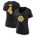 Women's Fanatics Branded Bobby Orr Black Boston Bruins Centennial Authentic Stack Retired Player Name & Number V-Neck T-Shirt