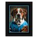 Miami Marlins 12'' x 16'' Framed Dog In Jersey Print