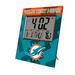 Keyscaper Miami Dolphins Color Block Personalized Digital Desk Clock