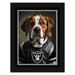 Las Vegas Raiders 12'' x 16'' Framed Dog In Jersey Print