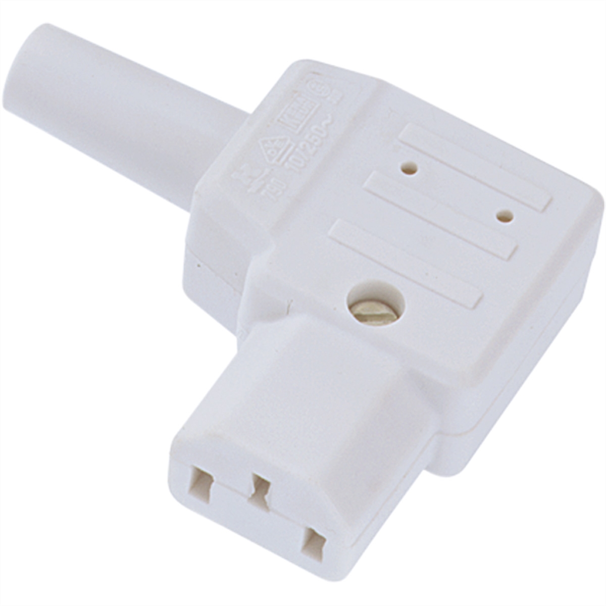 BACHMANN Kaltgerätedose Typ 790 70°C, gewinkelt, weiß Image