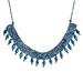 Rosehips in Blue,'Artisan Crafted Guatemalan Blue Beaded Statement Necklace'