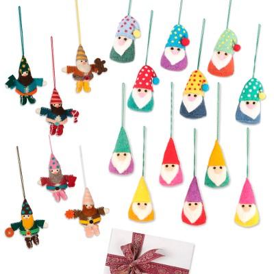 Colorful Gnomes,'Handcrafted Gnome-Themed Wool Felt Curated Gift Set'