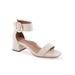 Wide Width Women's Eliza Dressy Sandal by Aerosoles in White Leather (Size 6 1/2 W)