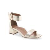 Wide Width Women's Eliza Dressy Sandal by Aerosoles in Soft Gold Leather (Size 8 W)