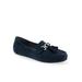 Wide Width Women's Deanna Casual Flat by Aerosoles in Navy Faux Suede (Size 7 1/2 W)