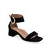 Wide Width Women's Eliza Dressy Sandal by Aerosoles in Black Suede (Size 9 W)