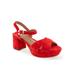 Women's Cosmos Dressy Sandal by Aerosoles in Red Suede (Size 5 1/2 M)