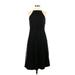 Lauren by Ralph Lauren Casual Dress - Party Halter Sleeveless: Black Solid Dresses - Women's Size 2