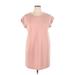 Cable & Gauge Casual Dress - Shift: Pink Solid Dresses - Women's Size X-Large