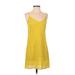 Casual Dress - Slip dress: Yellow Dresses - Women's Size 00