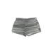 SOFFE Athletic Shorts: Gray Stripes Activewear - Women's Size Small - Dark Wash