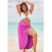 Plus Size Women's Sparkle Twist Front Maxi Skirt Cover Up by Swimsuits For All in Fruit Punch (Size 26/28)