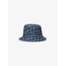 Michael Kors Empire Logo Jacquard Denim Bucket Hat Blue One Size