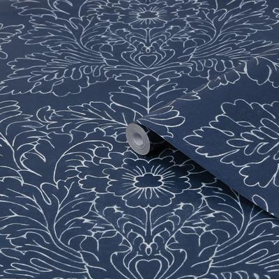 Vliestapete LAURA ASHLEY "Silchester", blau, B:52m L:10m, Vlies, Tapeten, 10mx52cm Image