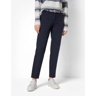 Caprihose BRAX "Style MARON S", Damen, Gr. 42, Normalgrößen, blau (navy), 88% Polyamid, 12% Elasthan, Hosen Image