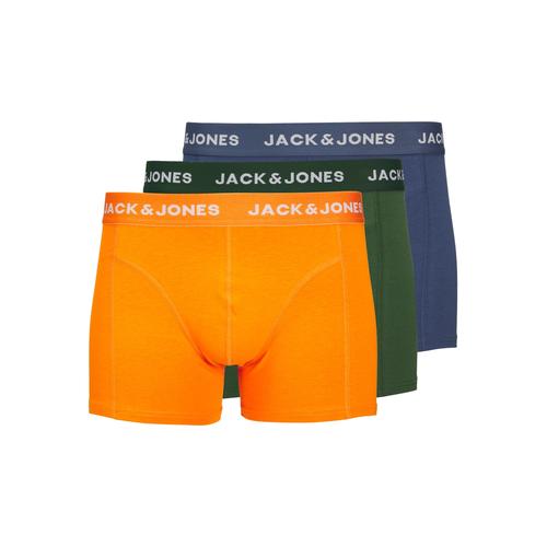 „Trunk JACK & JONES „“JACKEX TRUNKS 3 PACK NOOS““ Gr. M, 3 St., grün (dark green) Herren Unterhosen“