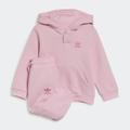 Trainingsanzug ADIDAS ORIGINALS "ADICOLOR HOODIE-SET" Gr. 74, pink (true pink) Kinder Sportanzüge Jogginganzüge