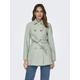 Kurzmantel ONLY "ONLNANCY LIFE FITTED TRENCH COAT OTW" Gr. XS (34), grün (subtle green detail:melange) Damen Mäntel Übergangsmäntel