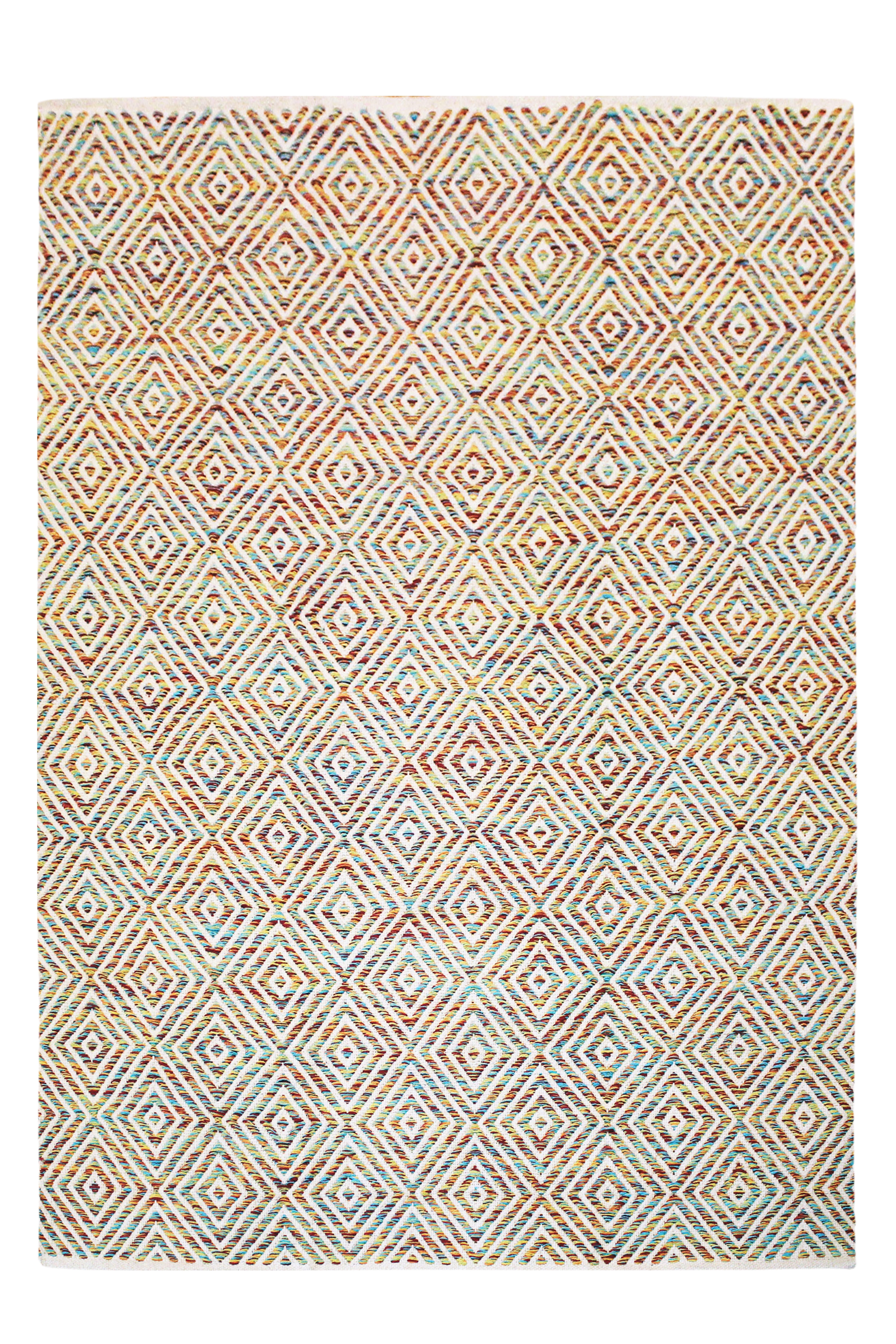 Teppich KAYOOM "Aperitif 310", bunt (multi), B:160cm H:7mm L:230cm, Baumwolle, Teppiche, weiche Haptik,fusselarm, für Allergiker & Fußbodenheizung geeignet Image