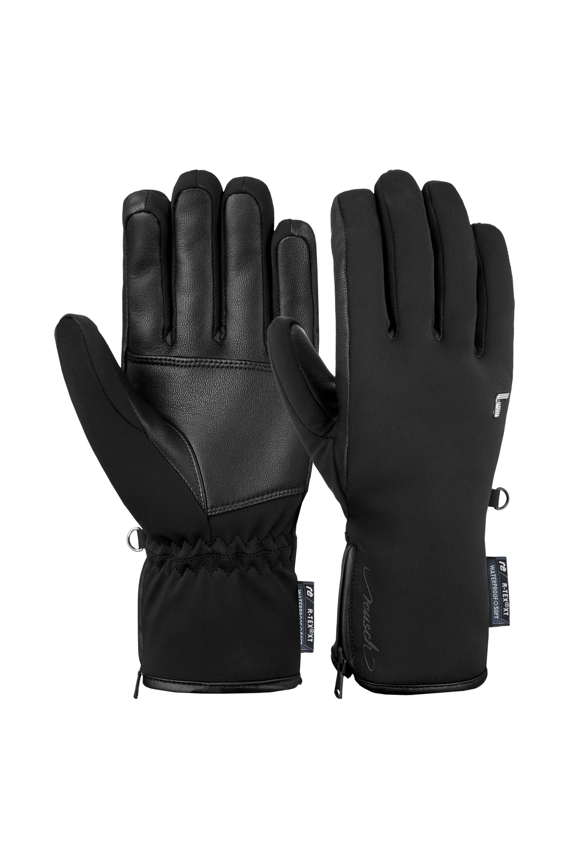 Skihandschuhe REUSCH "TIFFANY R-TEX XT", Damen, Gr. 7.5, schwarz, 88% Polyamid, 8% Ziegenleder, 4% Elasthan, mehrfarbig, Handschuhe, mit innovativer Insert-Membran Image