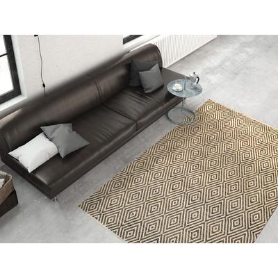 Teppich KAYOOM "Aperitif 310", beige (beige, braun), B:120cm H:7mm L:170cm, Baumwolle, Teppiche, weiche Haptik,fusselarm, für Allergiker & Fußbodenheizung geeignet Image