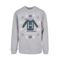 Rundhalspullover F4NT4STIC "F4NT4STIC Herren Harry-Potter-Christmas-Knit with Basic Crewneck" Gr. XS, grau (heathergrey) Herren Pullover Rundhalspullover