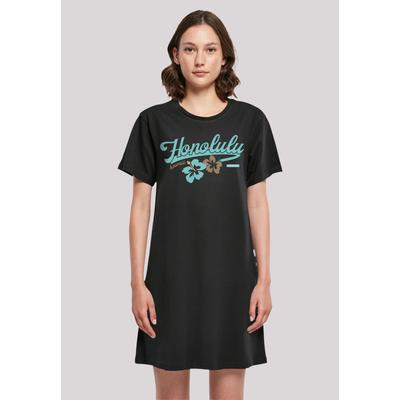 Shirtkleid F4NT4STIC "Honolulu", Damen, Gr. 5XL, schwarz, Obermaterial: 100% Baumwolle, casual, regular fit, Rundhals, Kurzarm ohne Bündchen, Kleider, Print Image