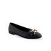 Women's Bia Casual Flat by Aerosoles in Black Leather (Size 7 M)