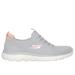 Skechers Women's Summits - Top Player Sneaker | Size 8.0 | Gray | Textile/Synthetic | Vegan | Machine Washable
