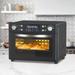 Matte Black 12-In-1 1700W Convection Countertop Oven/Toaster Oven/Air Fryer Combo for Pizza Bread Grill