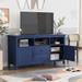 Modern Rectangular Media Cabinet, TV Stand for TV up to 68 in with 2 Doors and 2 Drawers Open Cabinet, Sideboard for Living Room