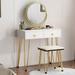 Vanity Table Set with Lighted Mirror