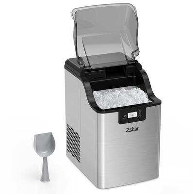 Ice Makers Countertop, 9 Cubes Ready in 6 Mins, 44lbs/24hrs, Self-Cleaning Ice Machine with Ice Scoop and Basket