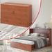 Mixoy Hidden Murphy Chest Bed,Convertible Folding Horizontal Cabinet Bed with Mattress