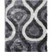 LA Rug Linens 3D Modern Geometric Circles Shag Area Rug